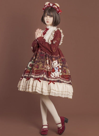 Ribbon Ruffle Alice's Tea Room Lolita Dress