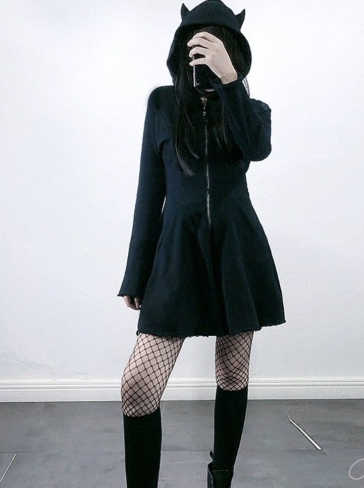 Devil Costume Dress With Front Zipper