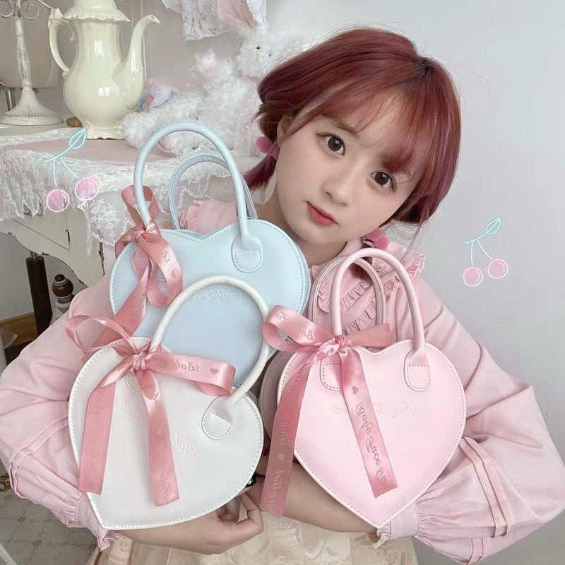 Heart Macaron Sweet Leather Bag