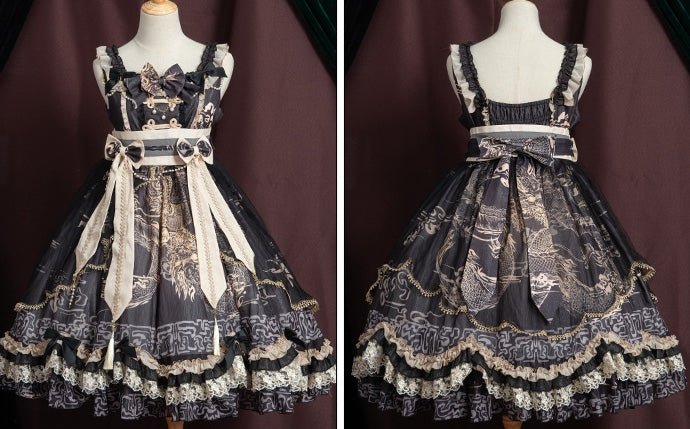Cross Shoulder Waist Mark Ribbon Dress