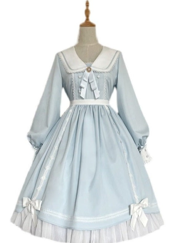 Rabbit Ears Sailor Pearl Bow French Doll Dress