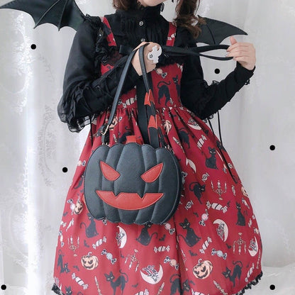 Bat Motif Pumpkin Bag