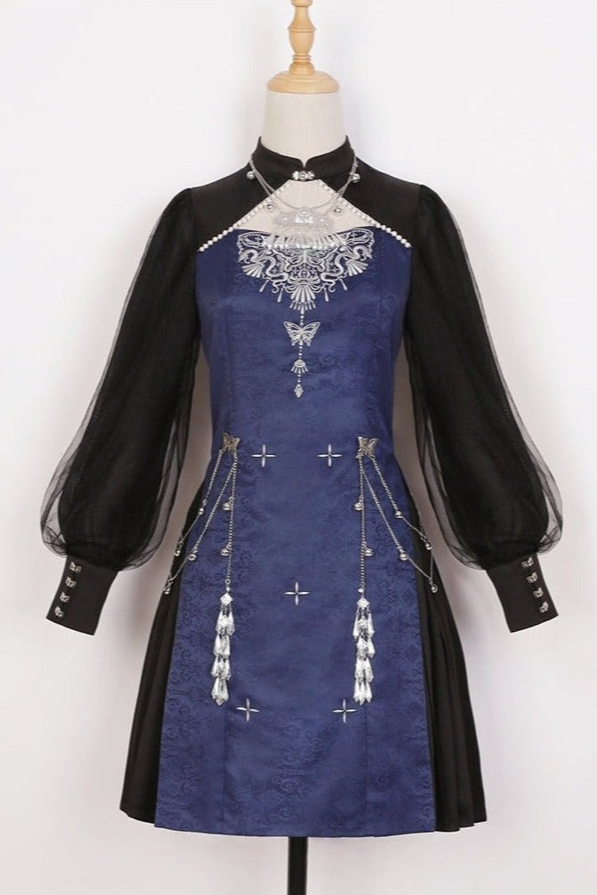 Butterfly Chain Accessories Chinese-style Inspired Layered Dress