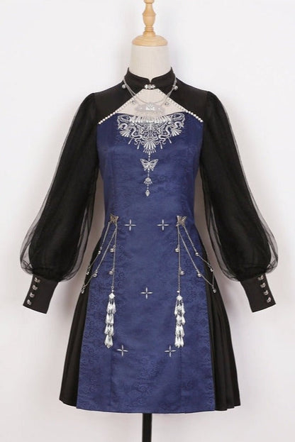 Butterfly Chain Accessories Chinese-style Inspired Layered Dress