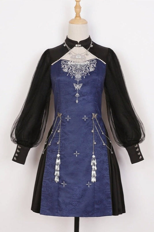 Butterfly Chain Accessories Chinese-style Inspired Layered Dress