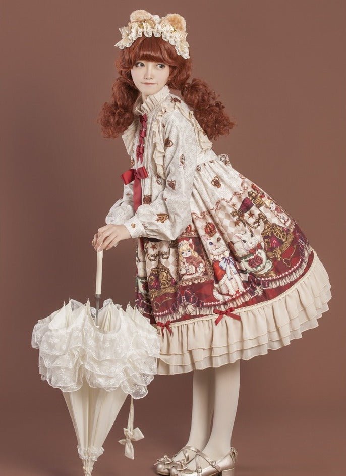Ribbon Ruffle Alice's Tea Room Lolita Dress
