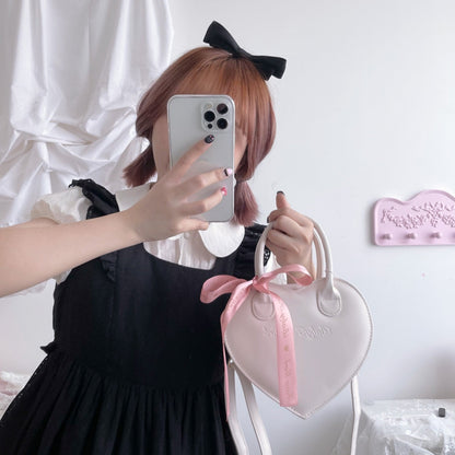 Heart Macaron Sweet Leather Bag