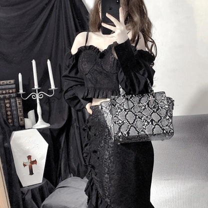 Python Leather Bag / Crocodile Leather Bag
