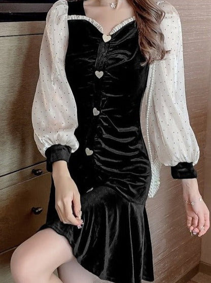 Pearl Heart Tiered Dress