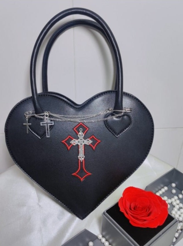 Cross Chain Heart Bag