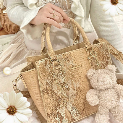 Python Leather Bag / Crocodile Leather Bag