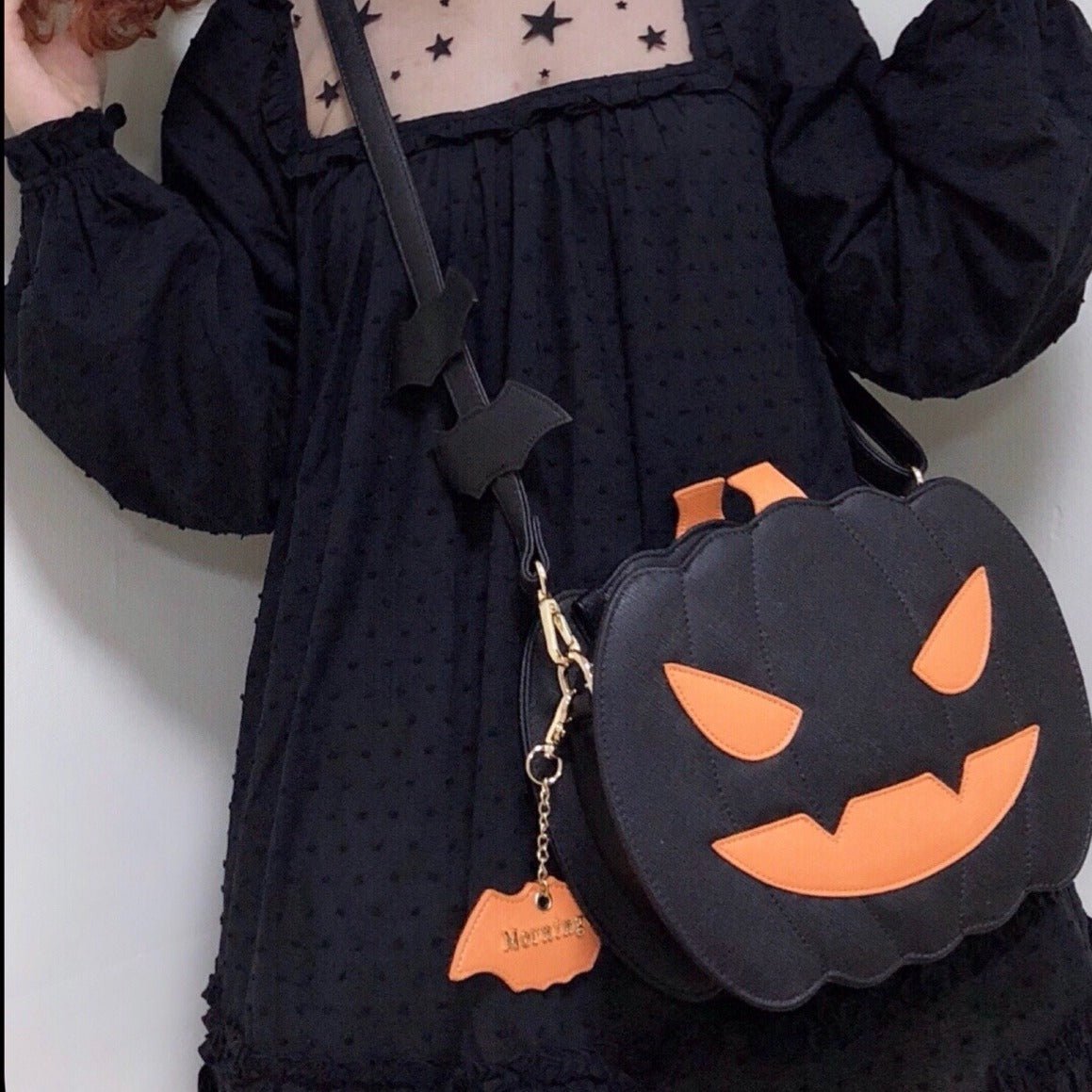 Bat Motif Pumpkin Bag