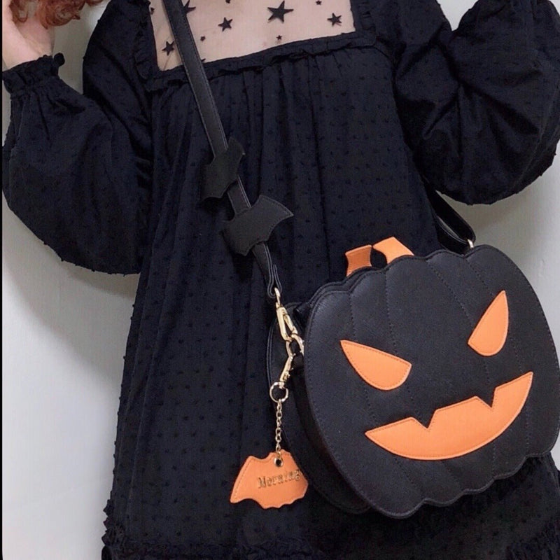 Bat Motif Pumpkin Bag