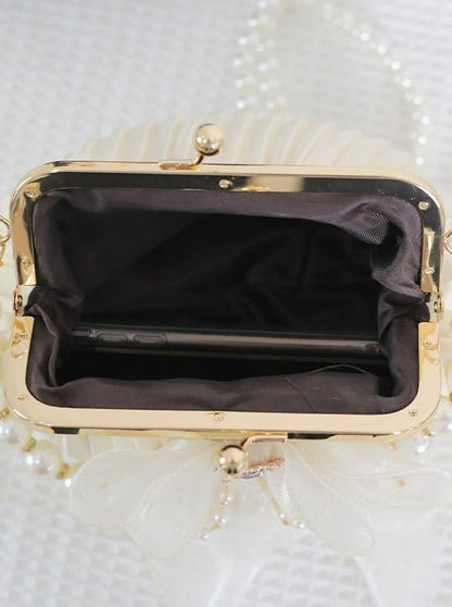 Pearl Handle Jewel Bow Antique Bag