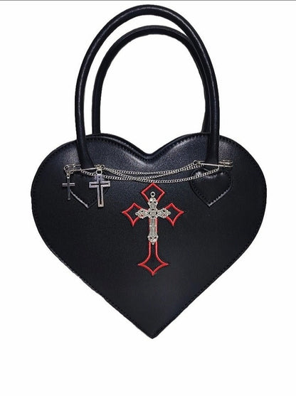 Cross Chain Heart Bag