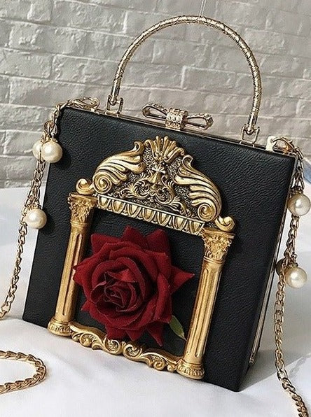 Classic Cameo Pearl Chain Bag