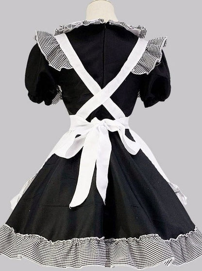 Gingham Dress + Ruffle Apron