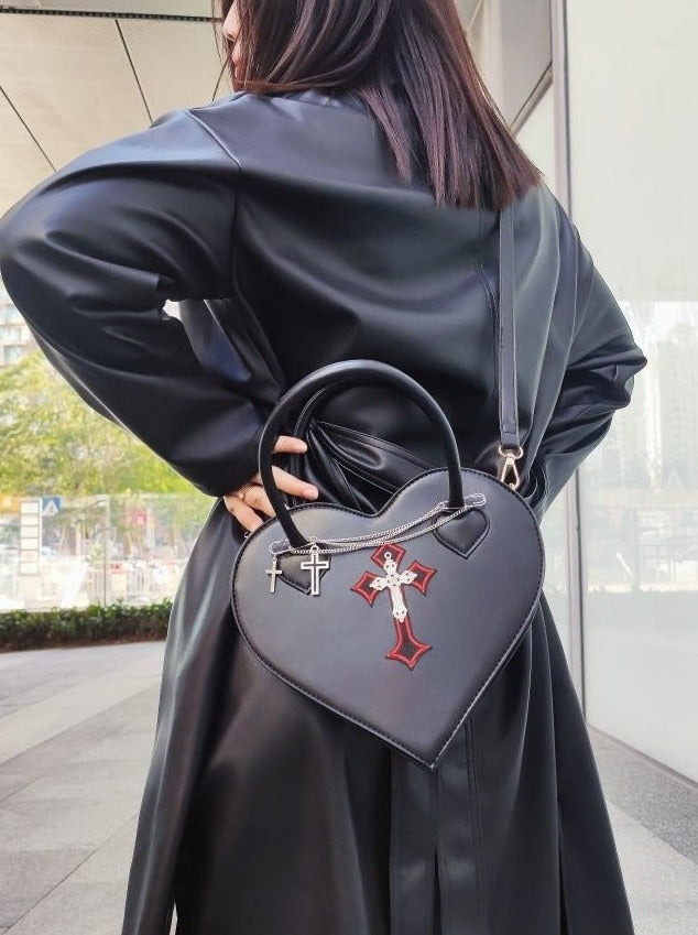 Cross Chain Heart Bag