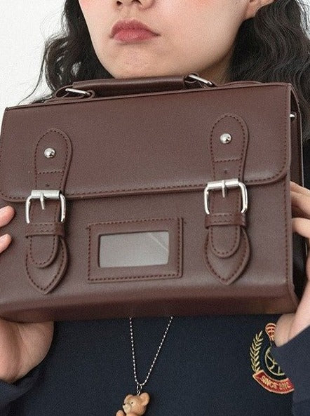 Twin Strap Square Satchel Bag
