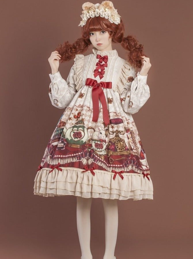 Ribbon Ruffle Alice's Tea Room Lolita Dress