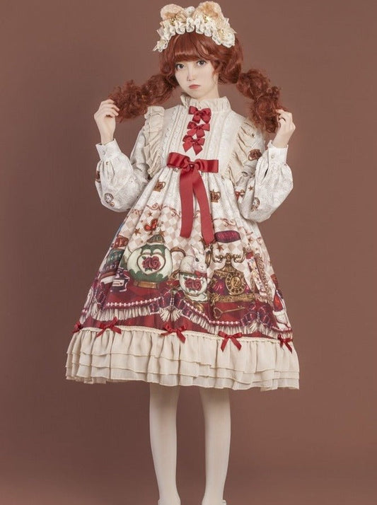 Ribbon Ruffle Alice's Tea Room Lolita Dress
