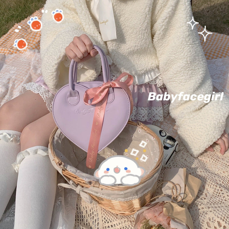 Heart Macaron Sweet Leather Bag