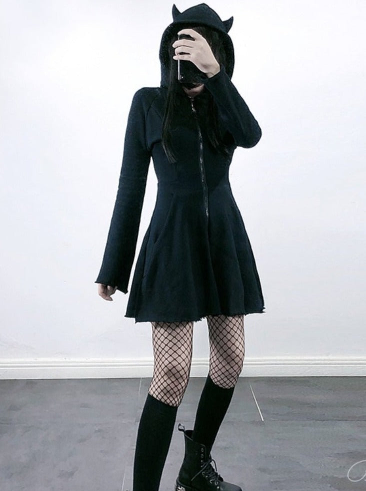 Devil Costume Dress With Front Zipper