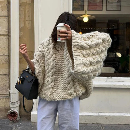 Oversized Knitted Jumper White