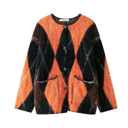 Knitted Cardigan Orange