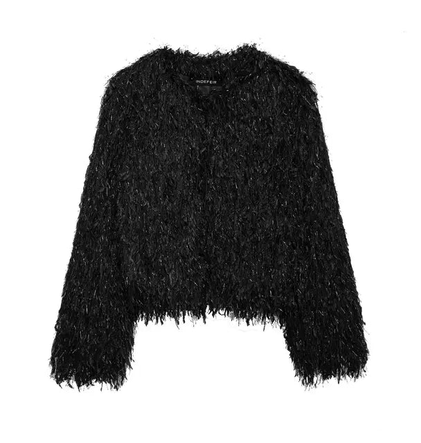 Fluffy Coat Black