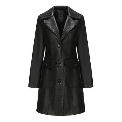 Leather Coat Black