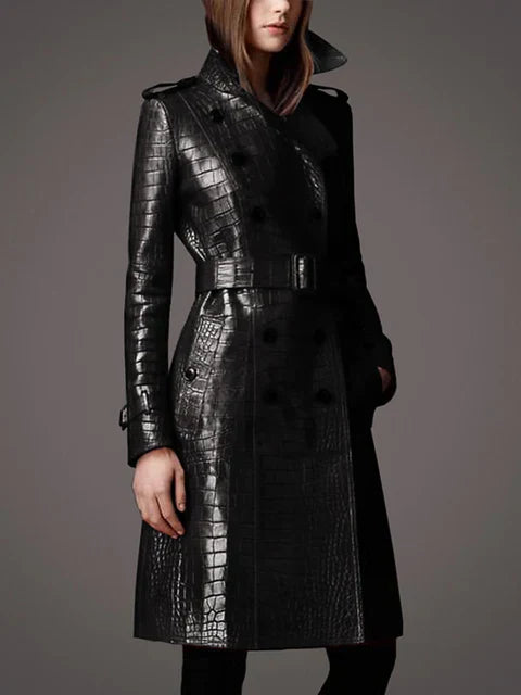 Crocodile Trench Coat