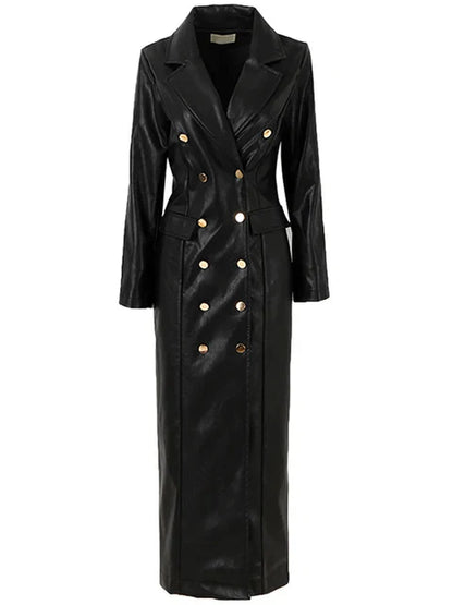 Extra Long Trench Coat Burgundy