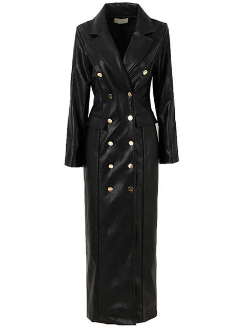 Extra Long Trench Coat Burgundy