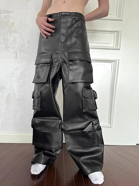 Cargo Leather Pants