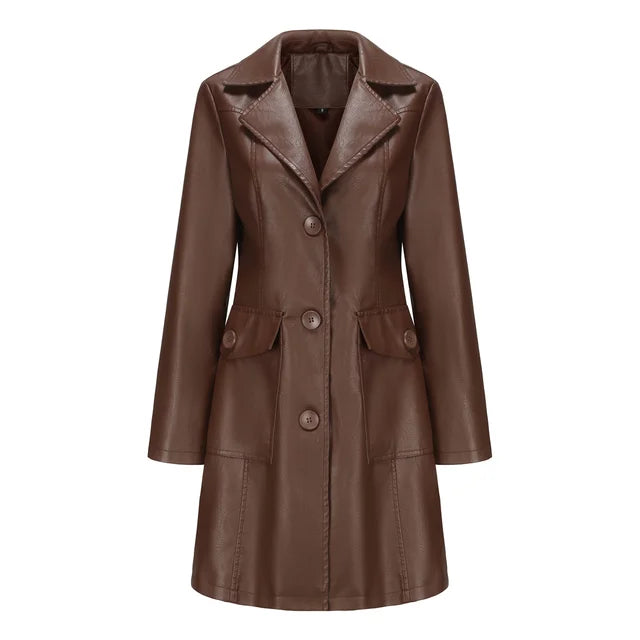 Leather Coat Black