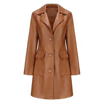 Leather Coat Black