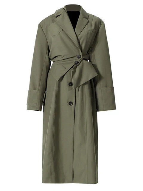 Loose Trench Coat Green