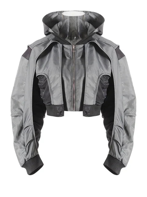 Hooded Bomber Gray