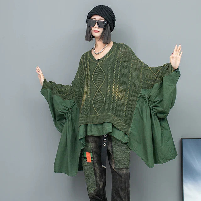 Loose Knitted Pullover Black