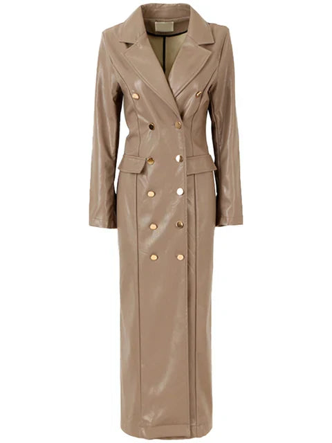 Extra Long Trench Coat Burgundy