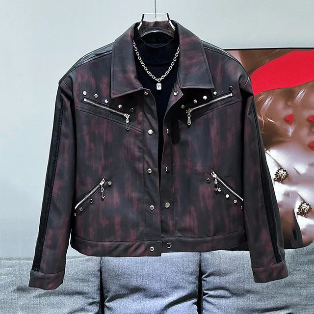 Leather Jacket Burgundy