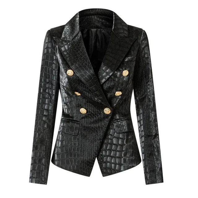 Crocodile Pattern Blazer