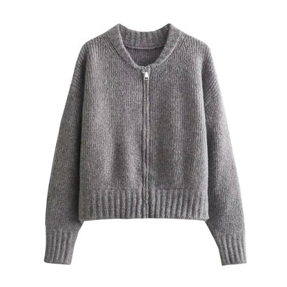 Zipper Sweater Gray